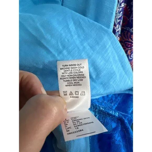 3-Pack Womens Tops Size 1X Short Sleeve & 3/4 Sleeve Lace Trim & Pockets - Picture 5 of 16